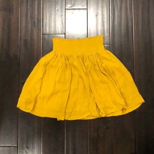 Gold Banana Republic Smocked Mini Skirt